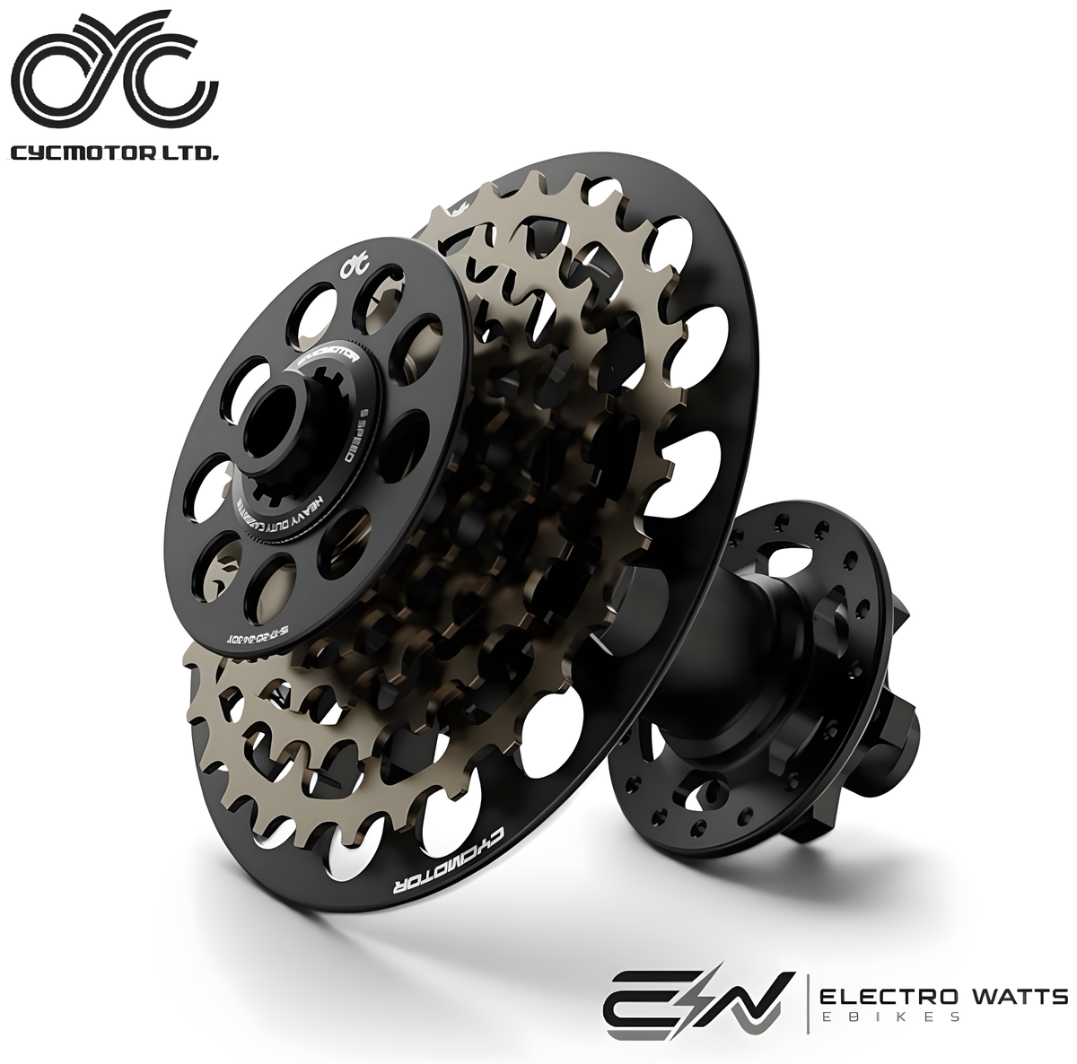 CYC Heavy-Duty 5-Speed eBike Drivetrain Upgrade Kit – Reinforced Cassette, AlexRims 5SB Hub, Microshift Advent Clutch Shifting & KMC e9 Turbo EPT Chain – Built for CYC Mid-Drive Systems