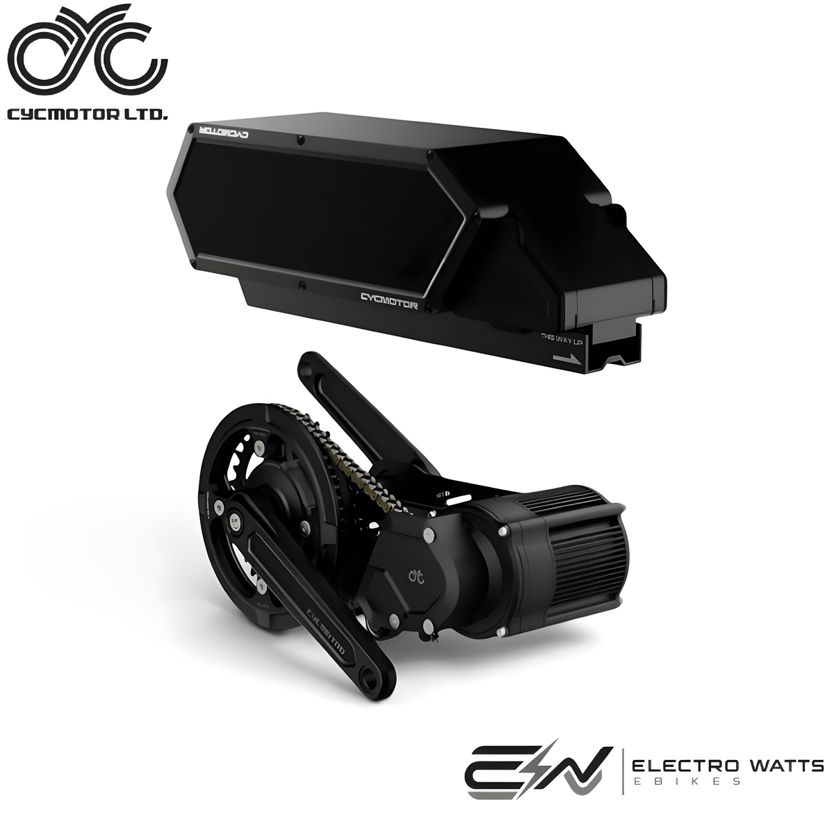 CYC X1 Pro Gen 4 + A-52 Battery Ebike Torque Sensing Mid Drive Conversion Kit Bundle